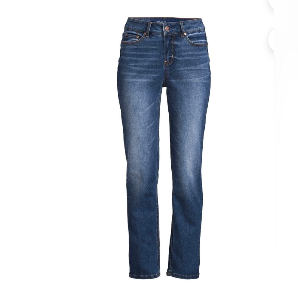 Time and Tru NWT Plus Size Mid-Rise Straight Petite Stretch Denim Jean 2008